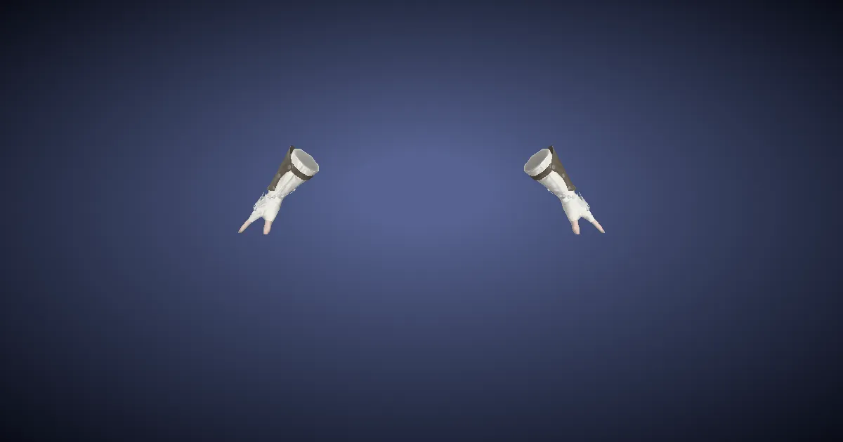 3D-Ansicht von Raptorleder-Fingerlinge