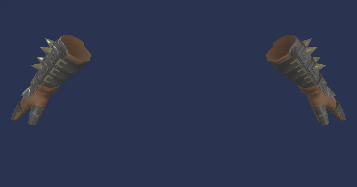 Goatskin Armguards - 3D render