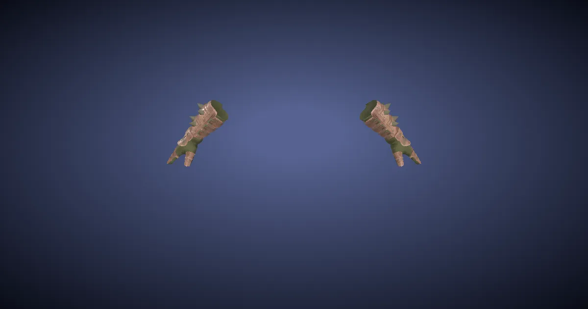 3D-Ansicht von Krötenleder-Armschützer