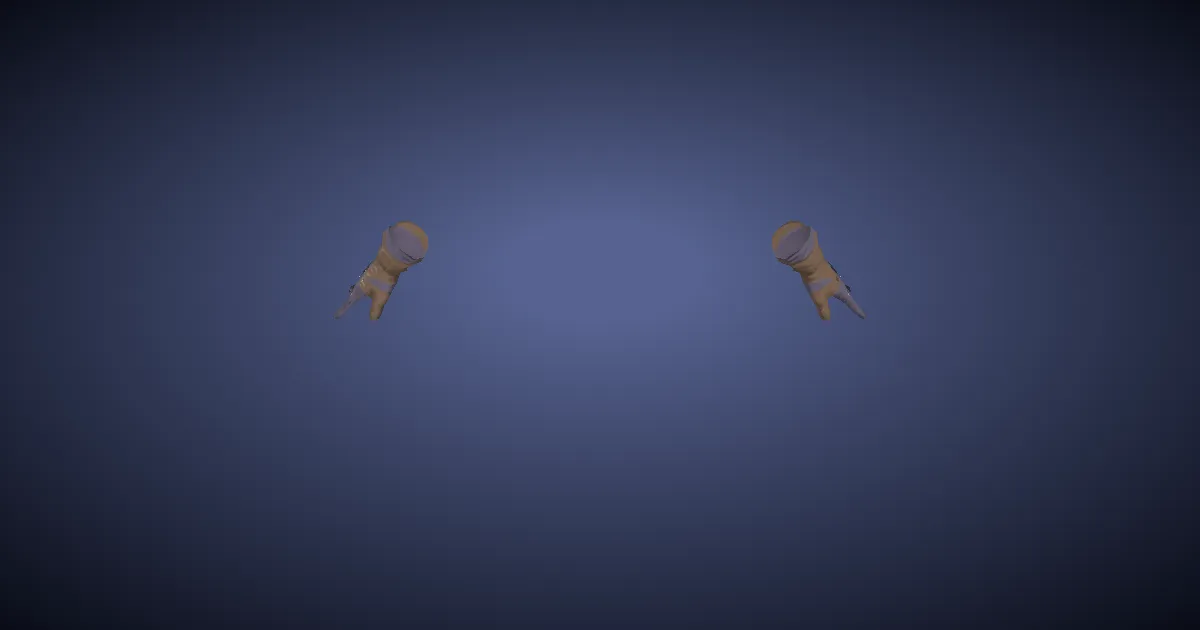 Rendu 3D de Gants en veloutine