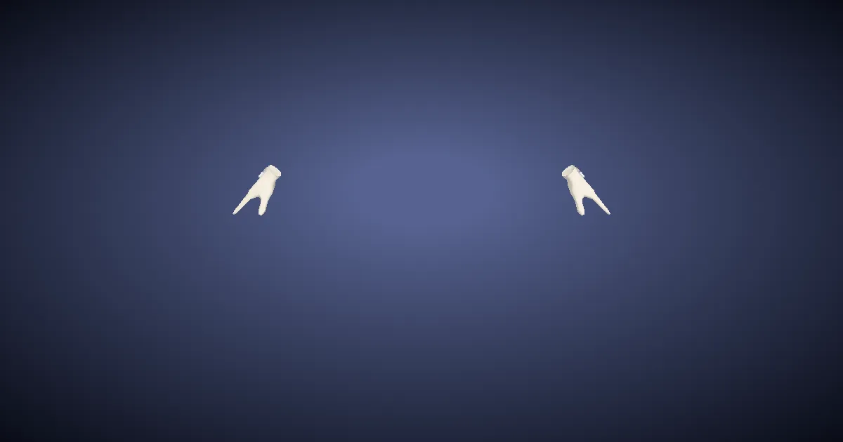 3D-Ansicht von Woll-Galahandschuhe