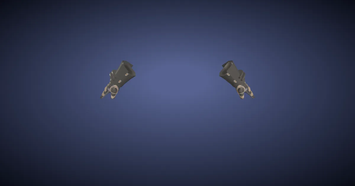 3D-Ansicht von Schwere Stahl-Panzerhandschuhe