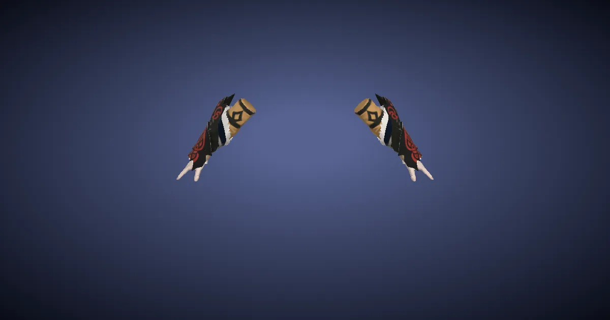 Wyvernskin Gloves of Fending - 3D render