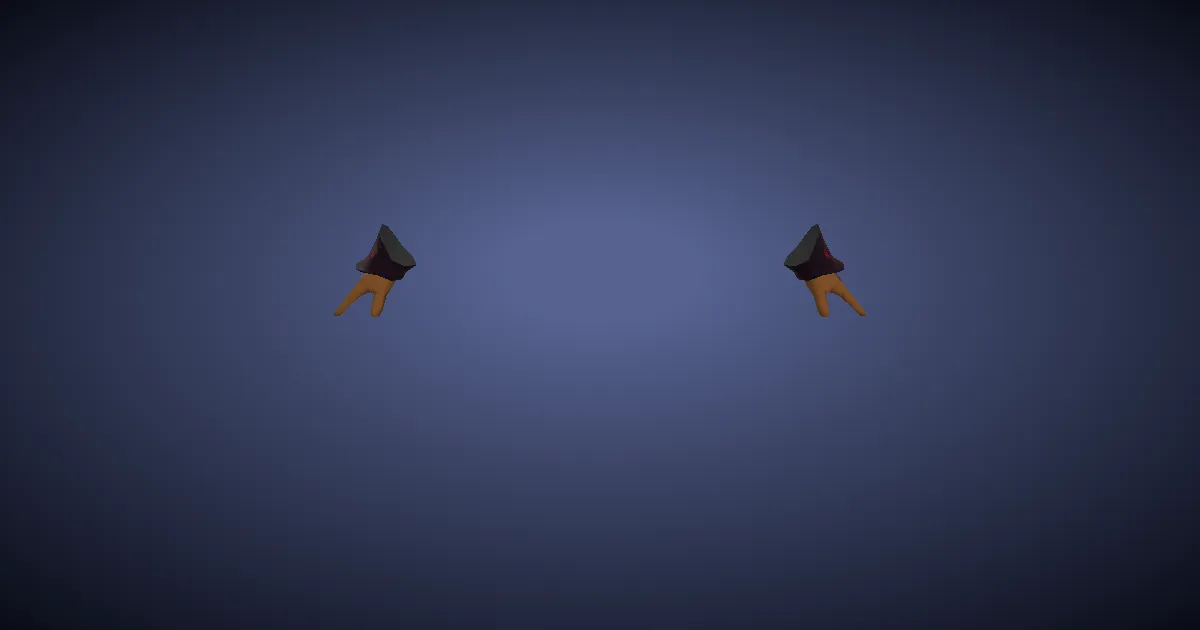3D-Ansicht von Filzhandschuhe