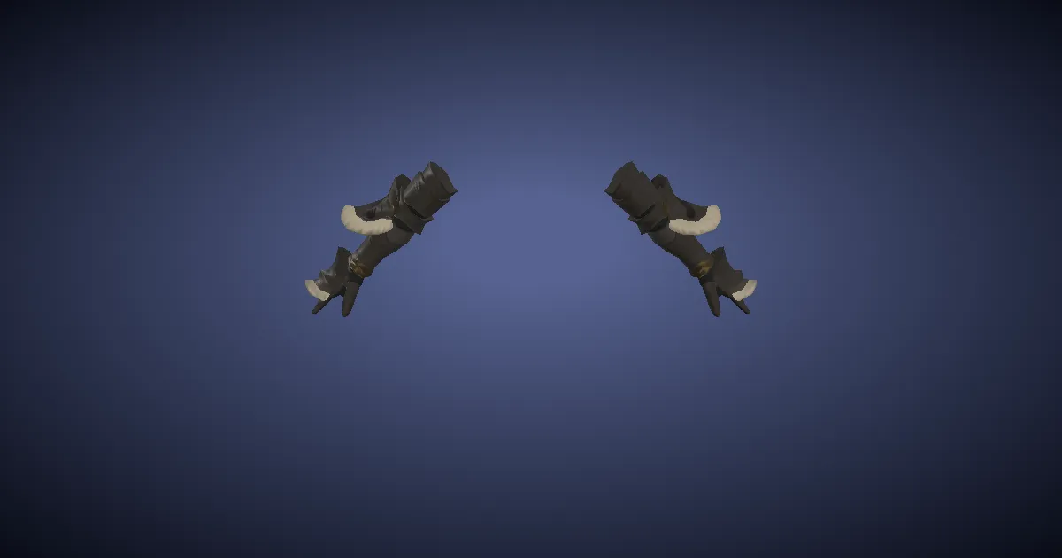 Rendu 3D de Gantelets d'abatteur en adamantium