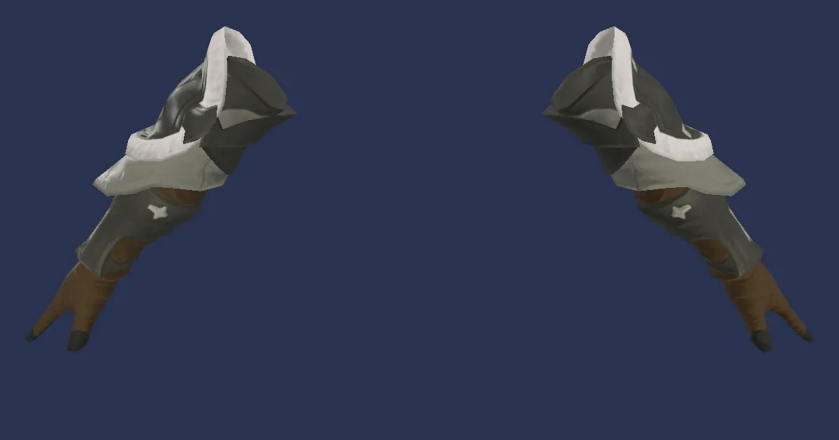 3D-Ansicht von Schlangenleder-Armschützer des Schlagens