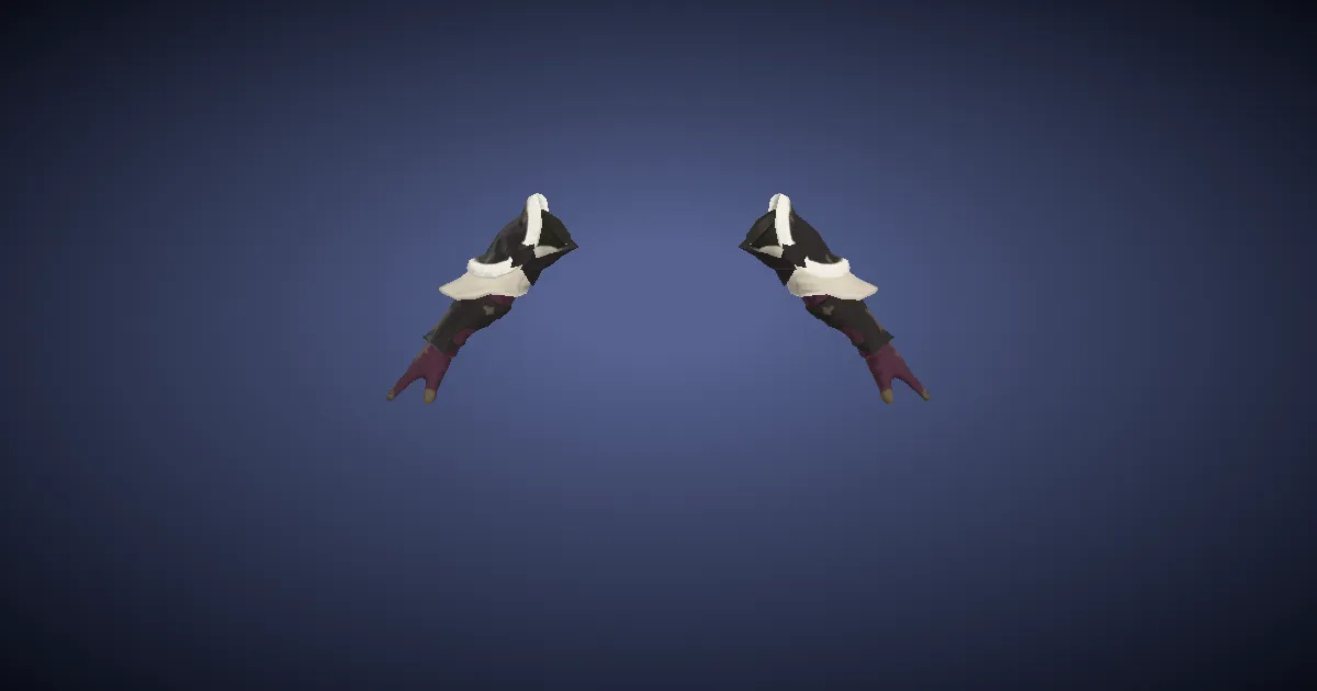 3D-Ansicht von Schlangenleder-Armschützer des Spähens
