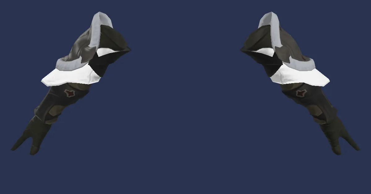 3D-Ansicht von Schlangenleder-Armschützer des Zielens