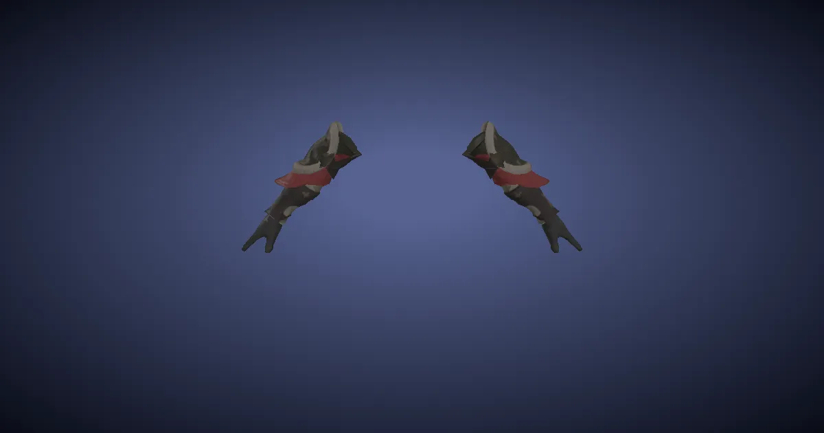 Smilodonskin Armguards of Casting - 3D render