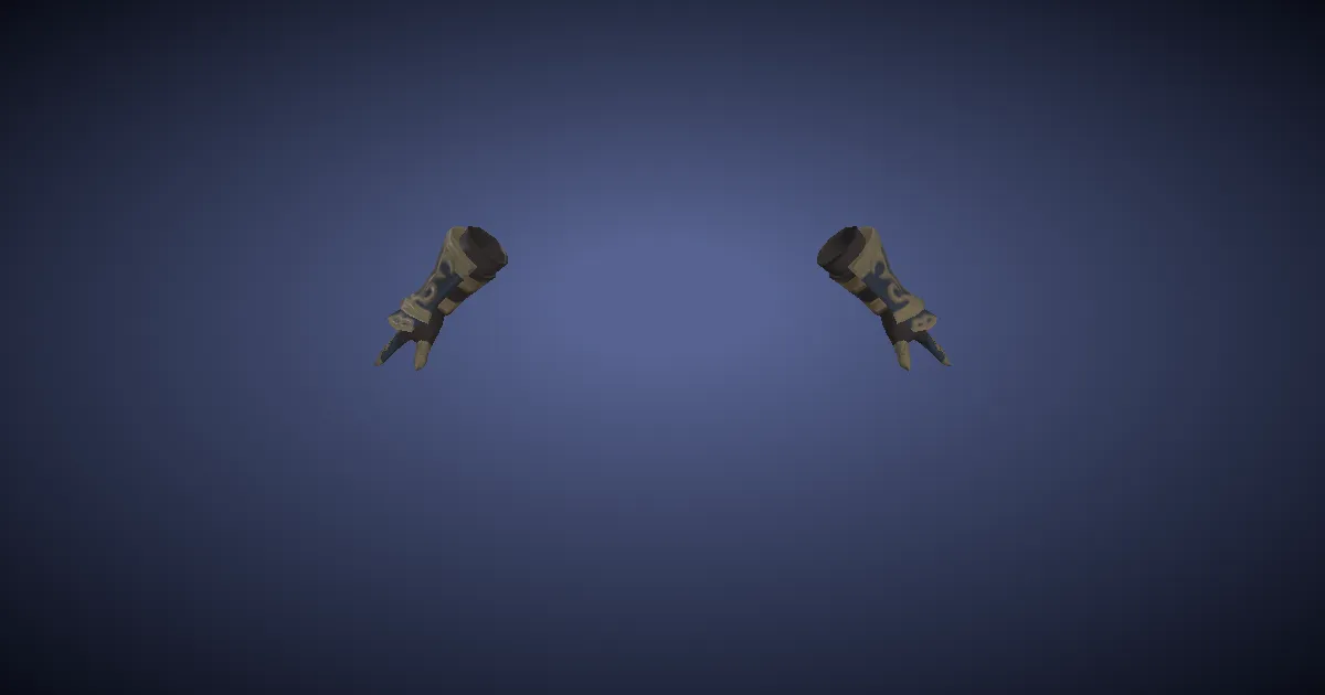 Mythrite Gauntlets of Fending - 3D render