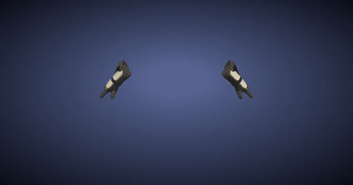 Titanium Mitt Gauntlets of Maiming - 3D render