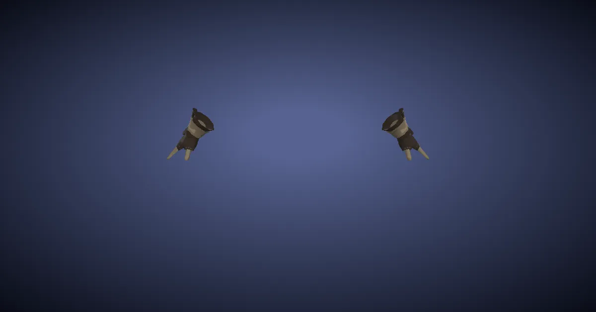 Dhalmelskin Gloves - 3D render