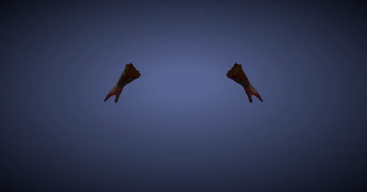 Manganese Gloves of the Falling Dragon - 3D render