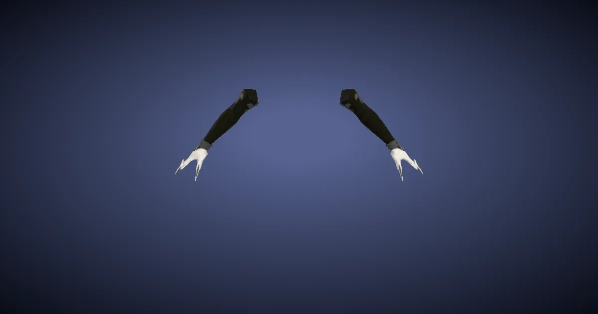 Rendu 3D de Gants du griffon blanc en cuir de kumbhira