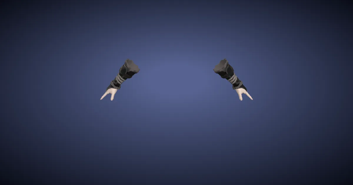 Gyuki Leather Halfgloves of Striking - 3D render