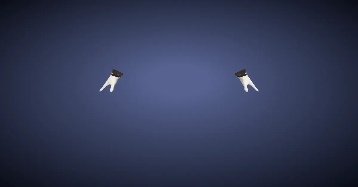 Rendu 3D de Gants d'apparat en cuir de gyuki