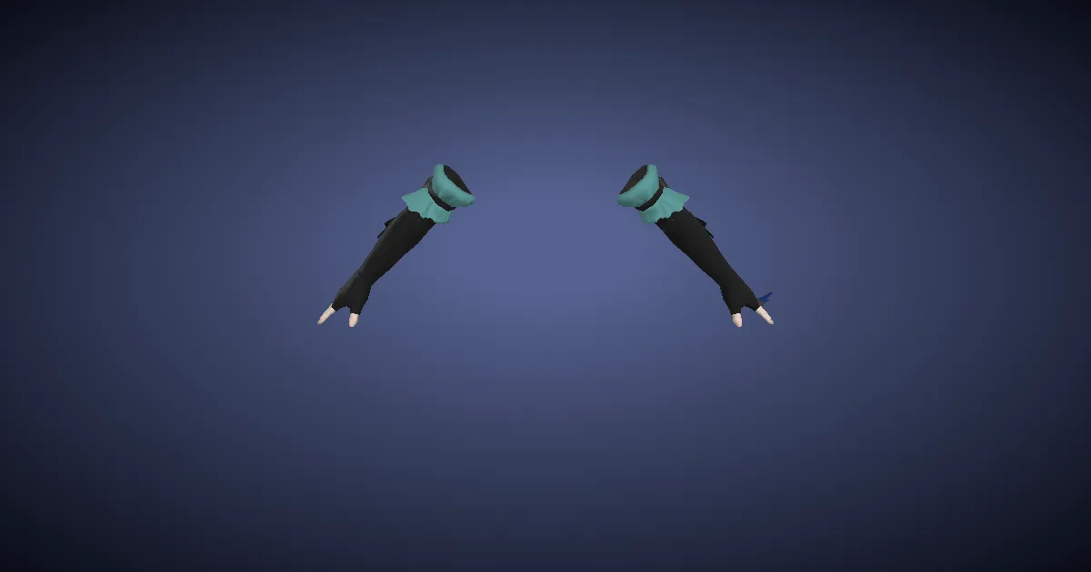 3D-Ansicht von Tigerleder-Armschützer der Heilung