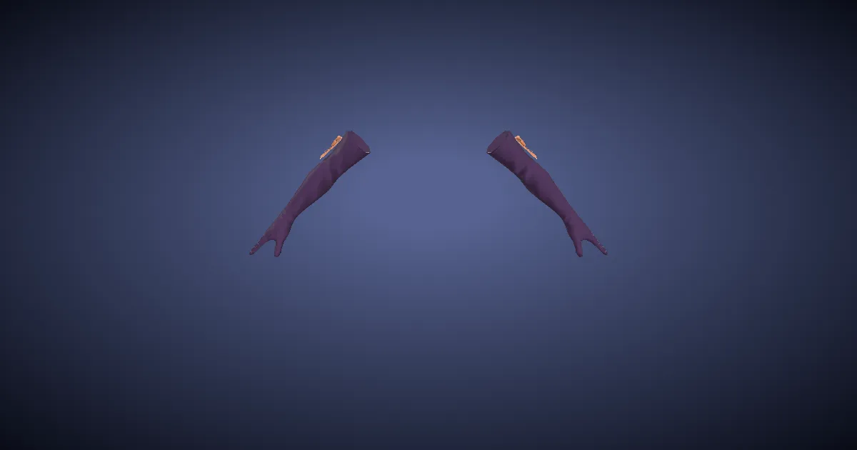 3D-Ansicht von Hexenhandschuhe