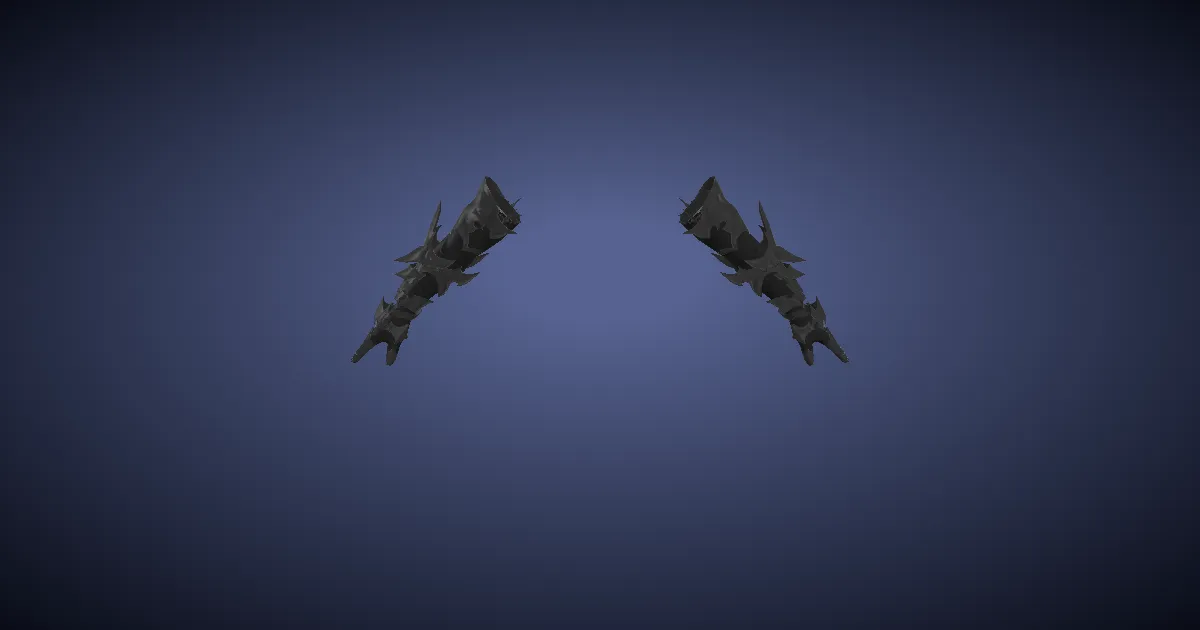 Rendu 3D de Gantelets abyssaux vieillis
