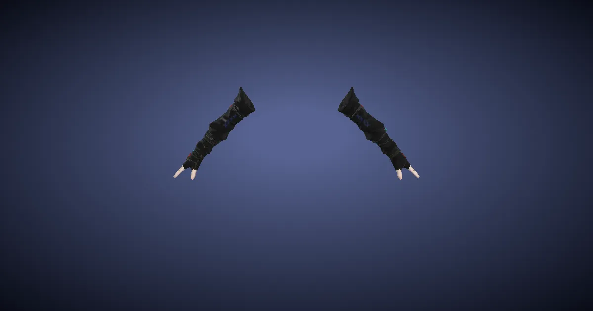 3D-Ansicht von Weißhanf-Handschuhe des Zielens