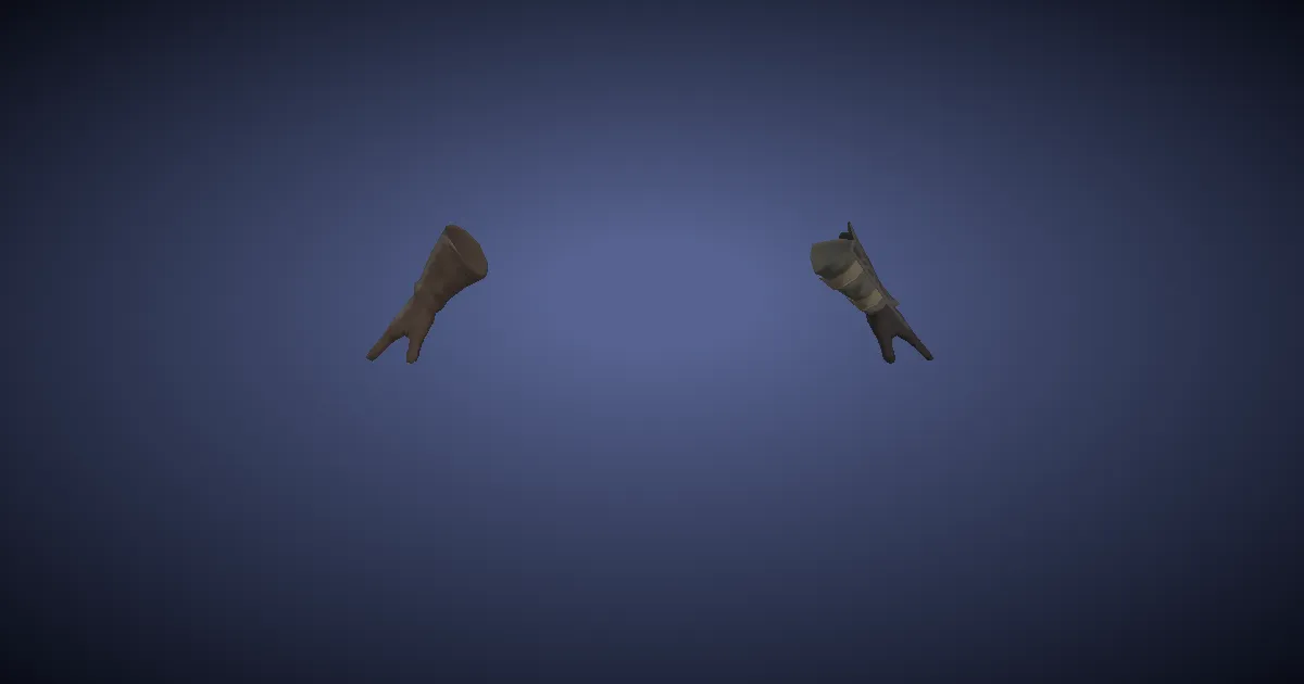 Gliderskin Gloves of Scouting - 3D render