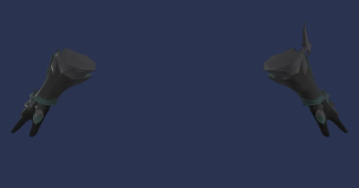 High Durium Gauntlets of Maiming - 3D render