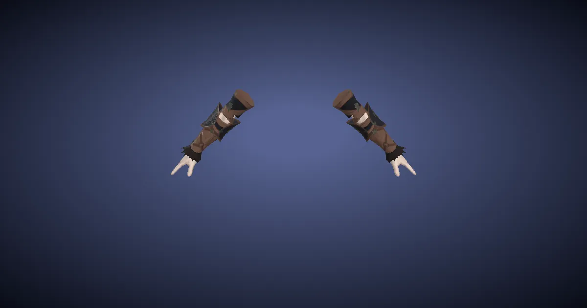 Gazelleskin Armguards of Casting - 3D render