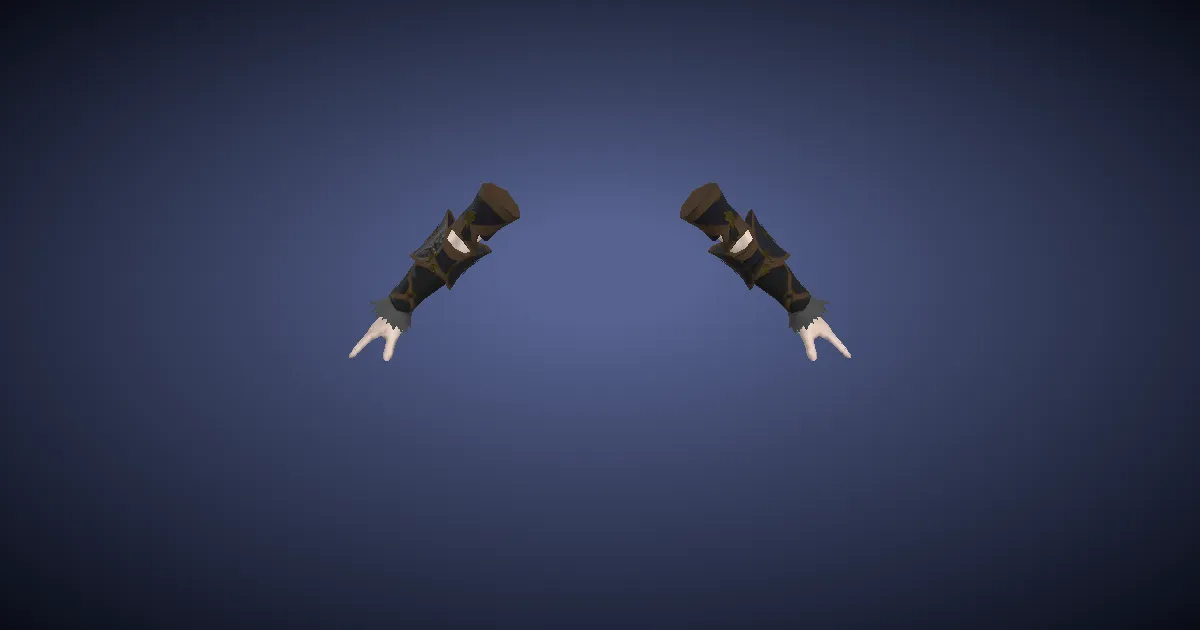 Atrociraptorskin Armguards of Healing - 3D render