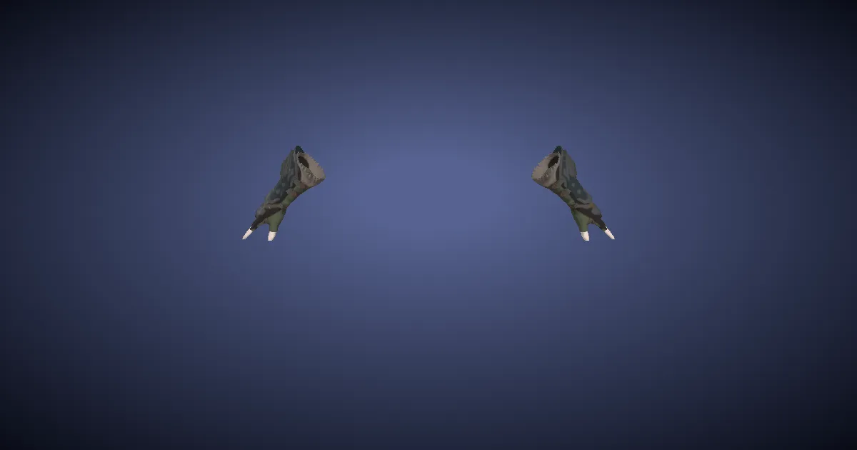 Loboskin Fingerless Gloves of Fending - 3D render