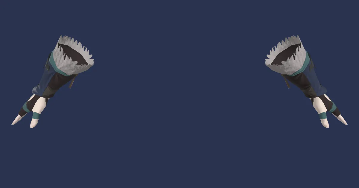 Loboskin Fingerless Gloves of Casting - 3D render