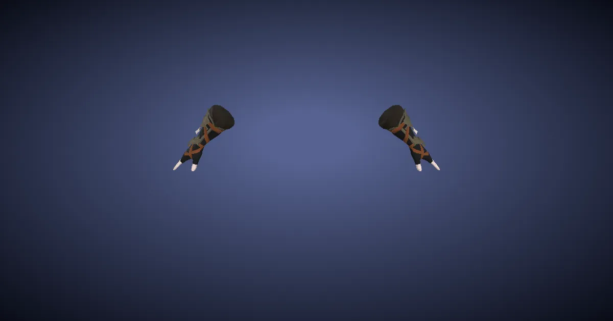 Zonureskin Fingerless Gloves of Casting - 3D render