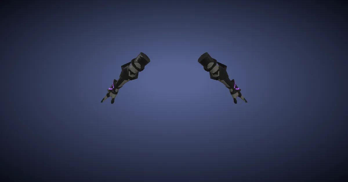 3D-Ansicht von Ra'Kaznar-Panzerhandschuhe des Verstümmelns