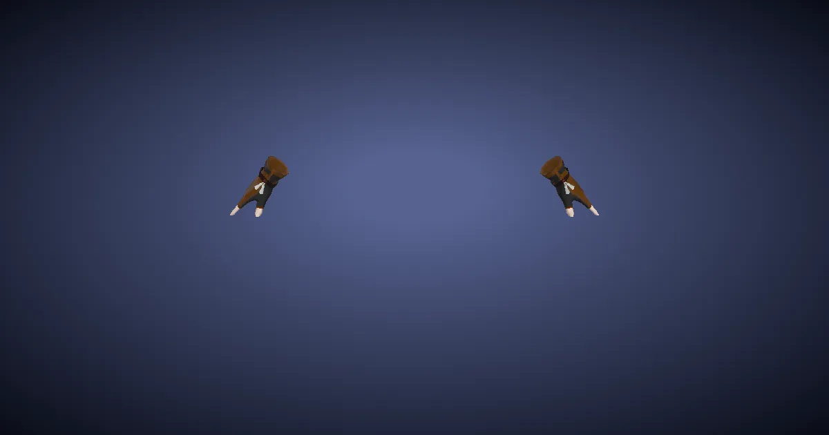 Loboskin Fingerless Gloves - 3D render