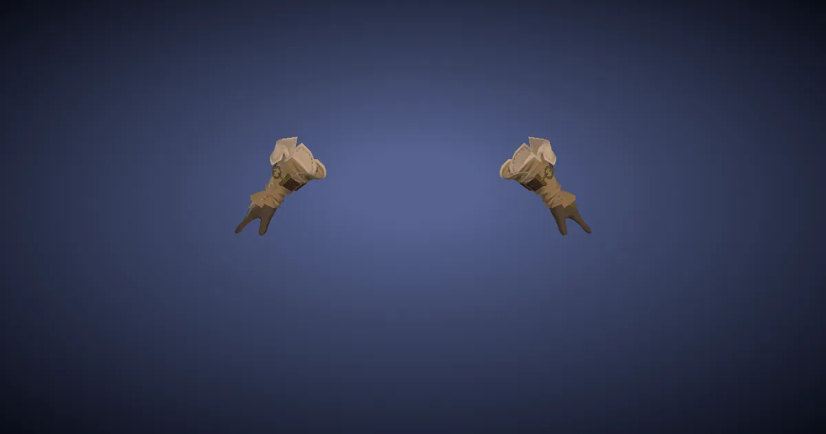 3D-Ansicht von Edelmithril-Handschuhe der Verteidigung