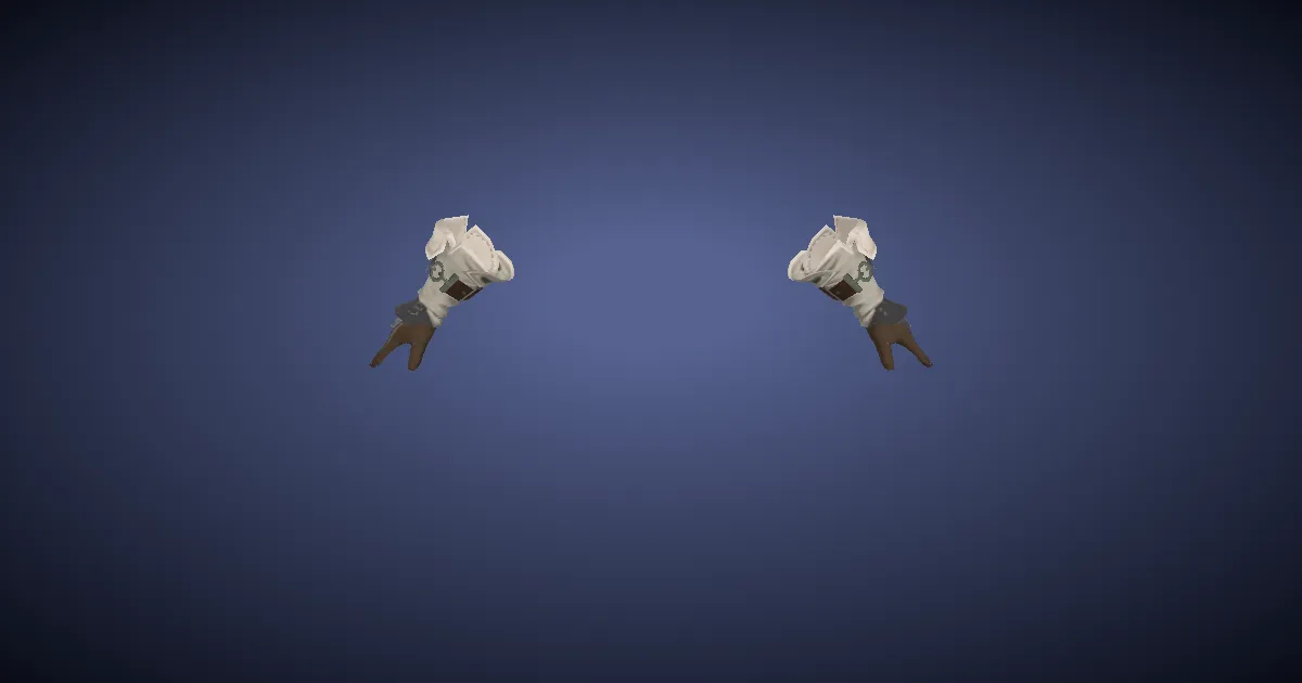 3D-Ansicht von Glaucusleder-Handschuhe des Verstümmelns