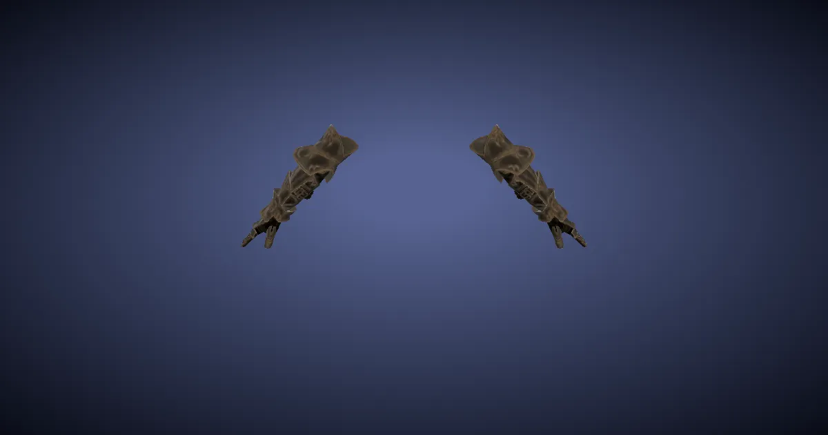 3D-Ansicht von Richterspruch-Panzerhandschuhe der Verteidigung