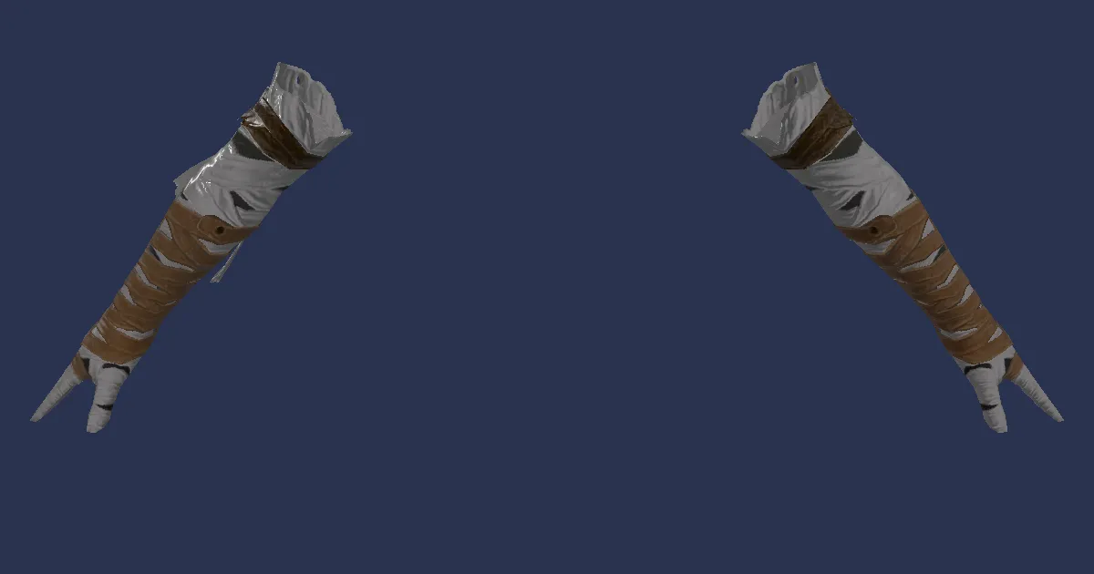 Crocodileskin Armguards of Healing - 3D render