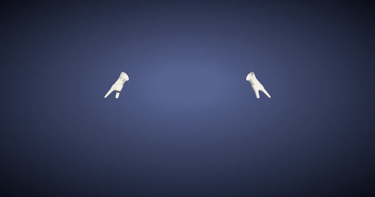 Rendu 3D de Gants fantasmatiques