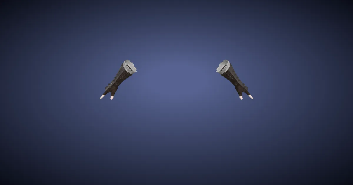 Titanium Gold Spiked Gloves of Scouting - 3D render