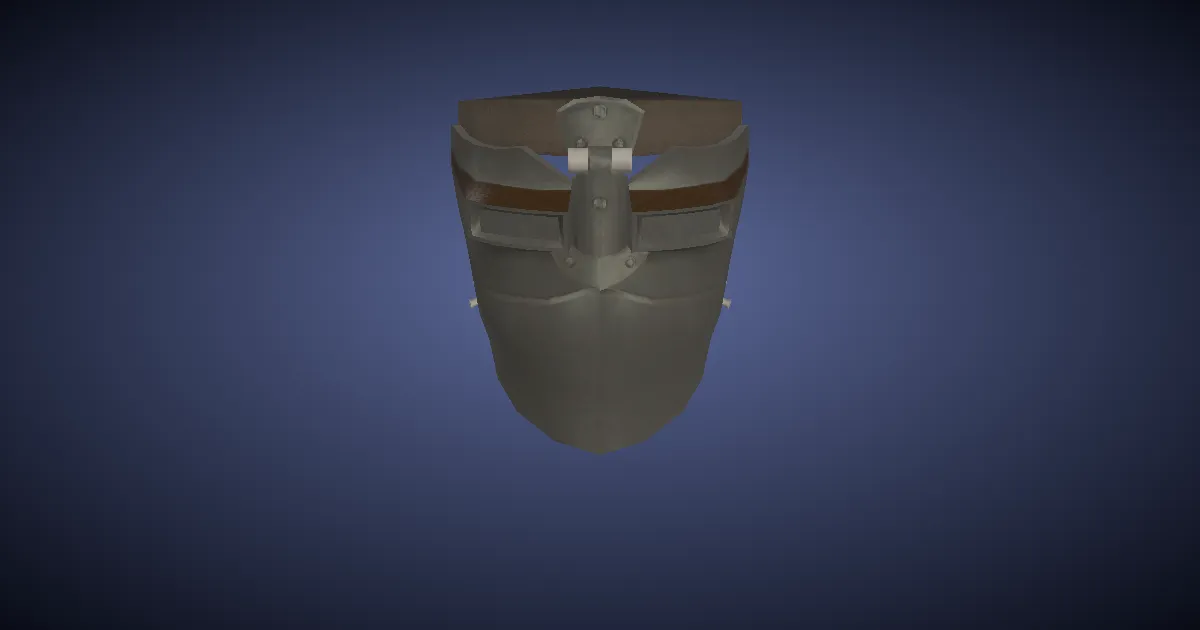 3D-Ansicht von Eisen-Kopfbedeckung