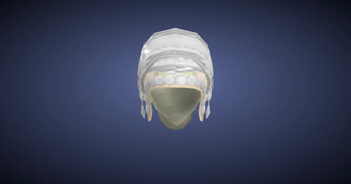3D-Ansicht von Baumwollbundhaube