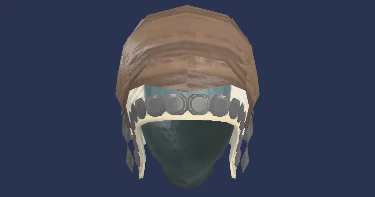 3D-Ansicht von Filzbundhaube