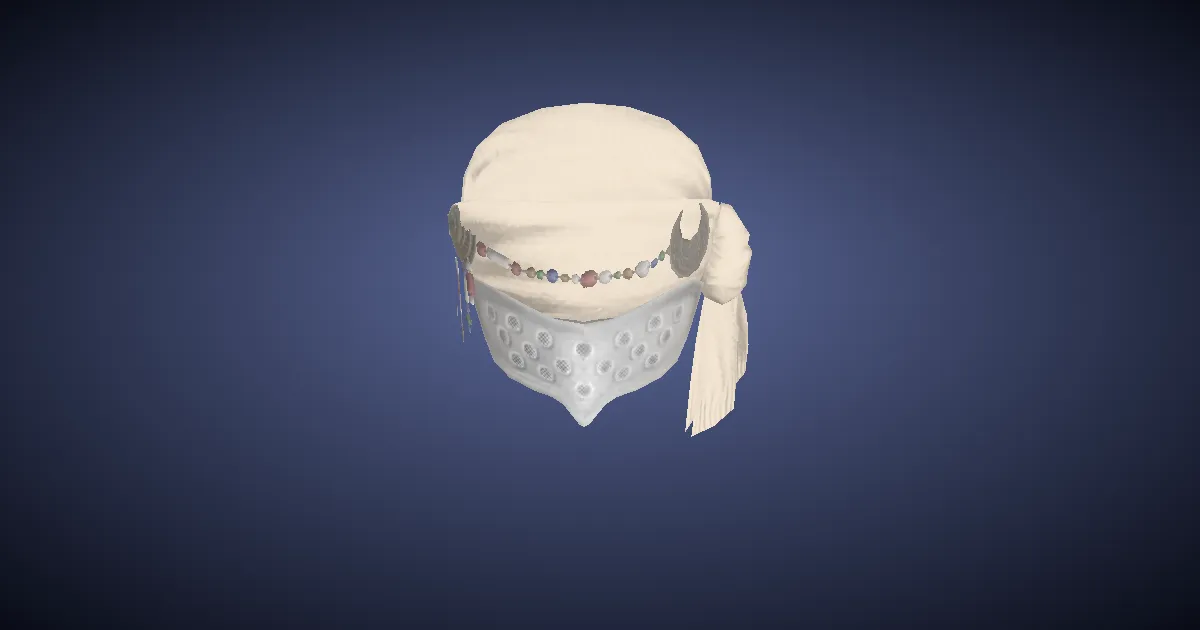 3D-Ansicht von Baumwollturban