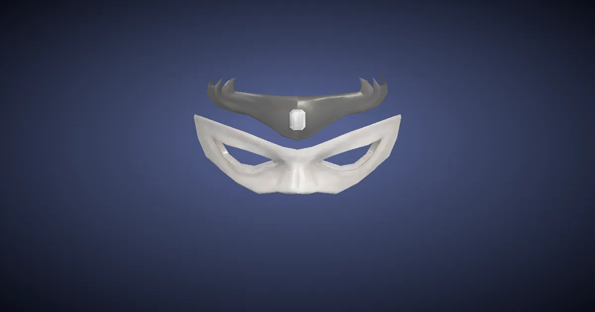 Silver Circlet (Aquamarine) - 3D render