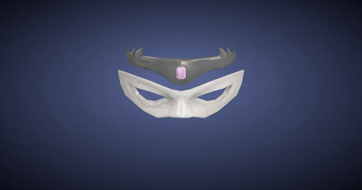 Silver Circlet (Amethyst) - 3D render