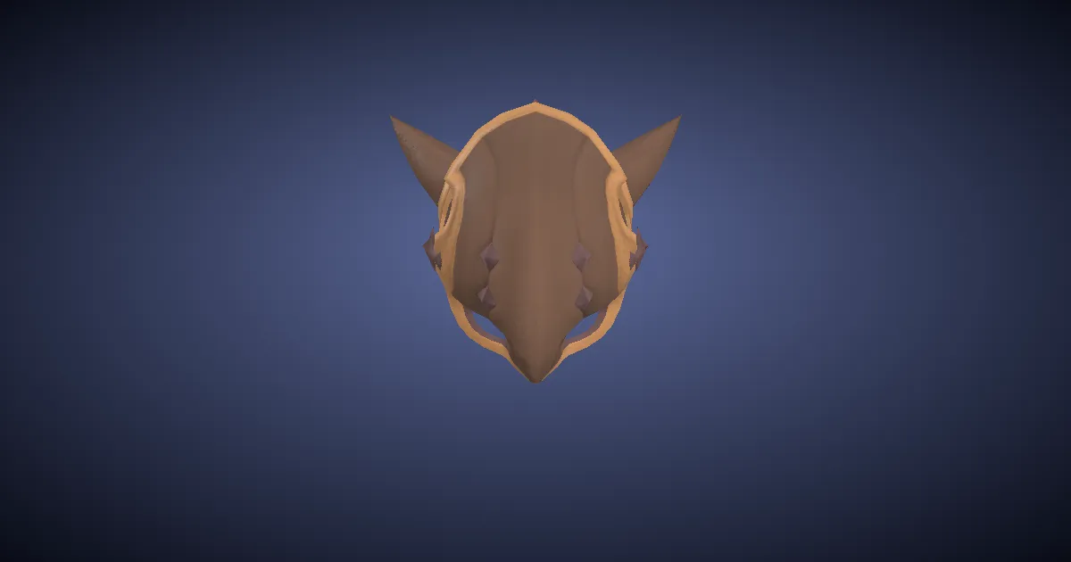 Hard Leather Pot Helm - 3D render