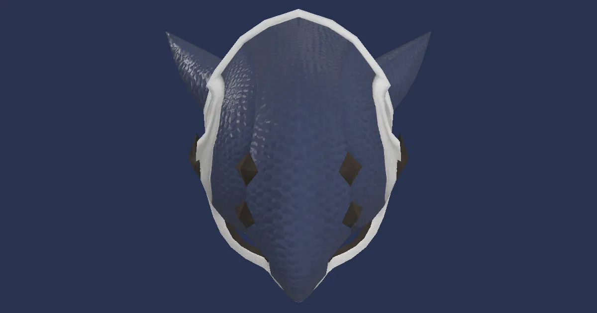 Wyvernskin Pot Helm of Maiming - 3D render