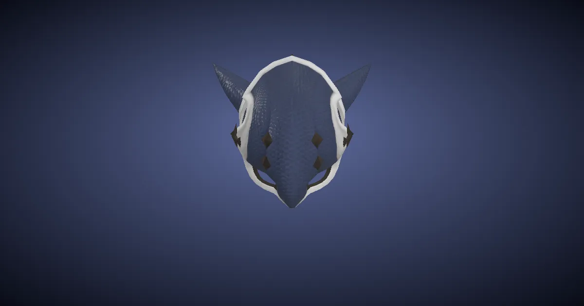 Wyvernskin Pot Helm of Maiming - 3D render