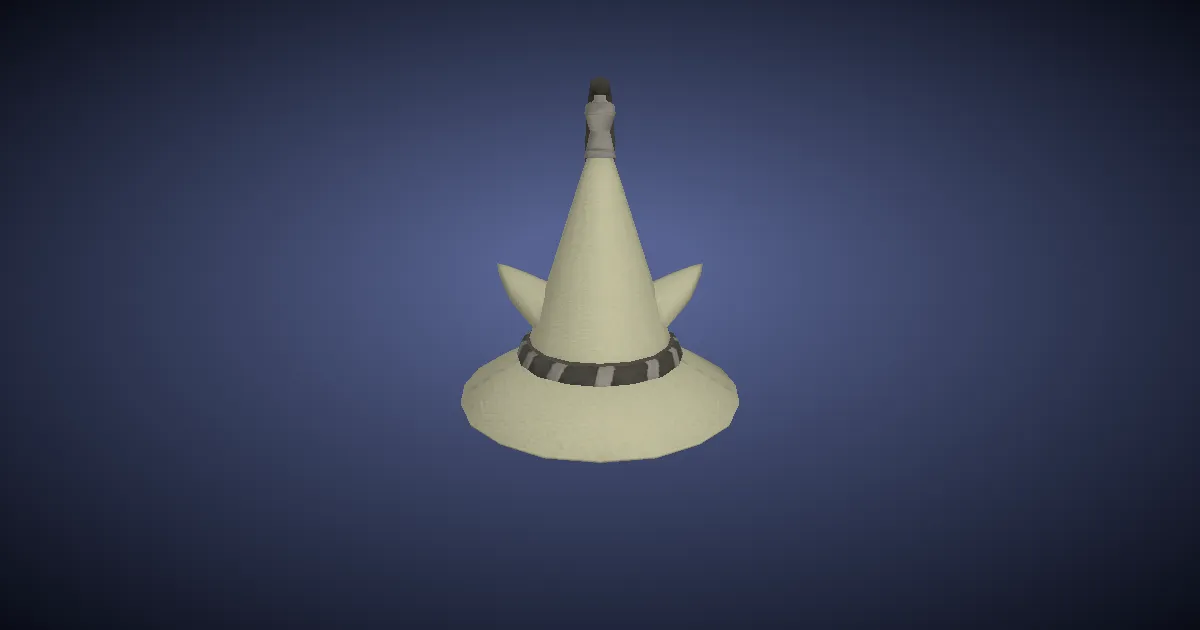Velveteen Sugarloaf Hat - 3D render