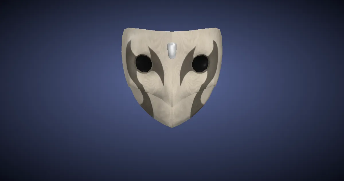 Rendu 3D de Masque en frêne